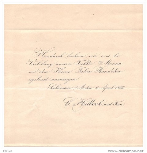 Schreiben von 1865 c - 1865,