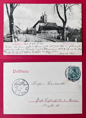Seehausen altmark 1903 am - ak,