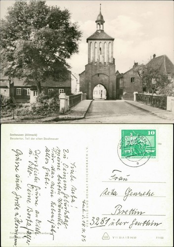 Ansichtskarte seehausen - ansichtskarte,