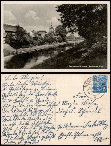 Ansichtskarte seehausen - ansichtskarte,