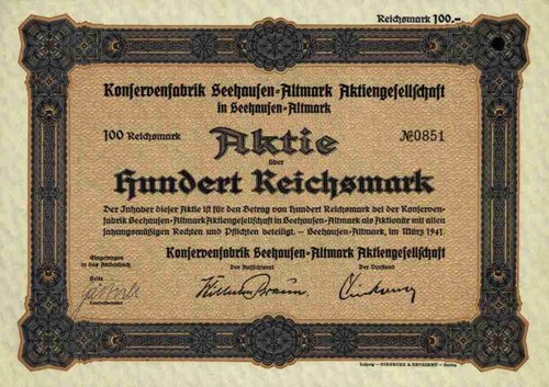 Konserven seehausen 1941 - seehausen,